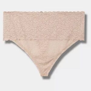 4-Way Stretch Lace High-Rise Thong Panty Torrid Curve